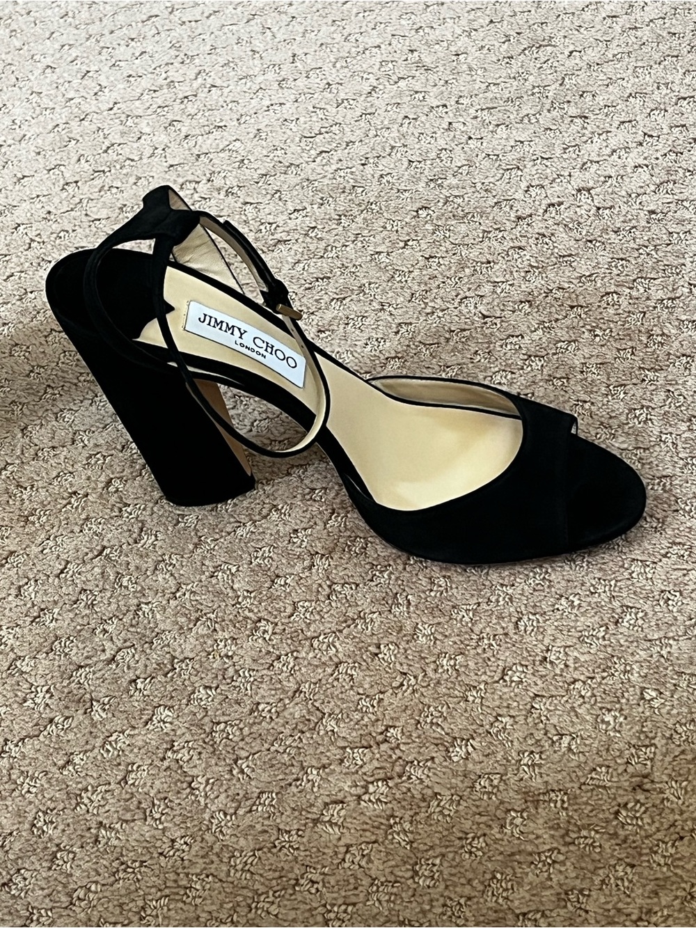 Jimmy Choo Miranda 100 Black Suede Sandals 42 NIB - Picture 2 of 8